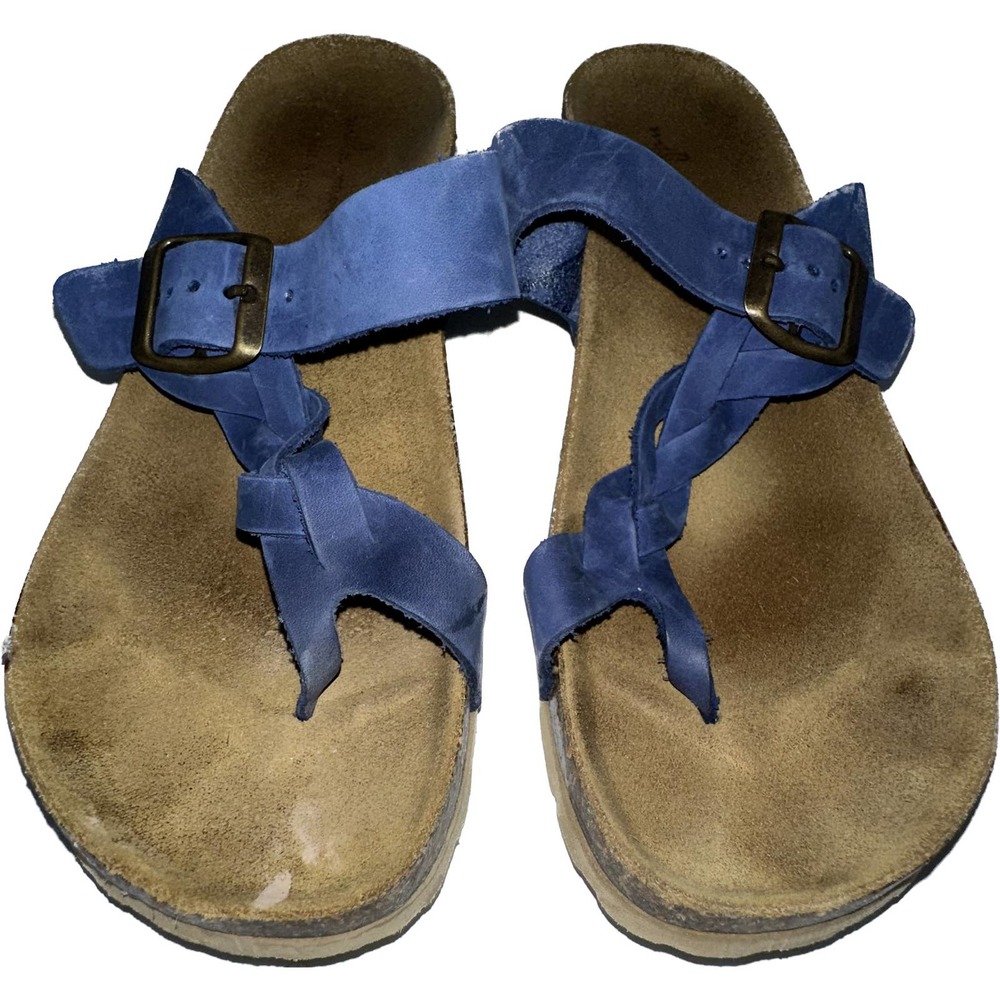 Mila Paoli Blue Braided Leather Sandals size 8